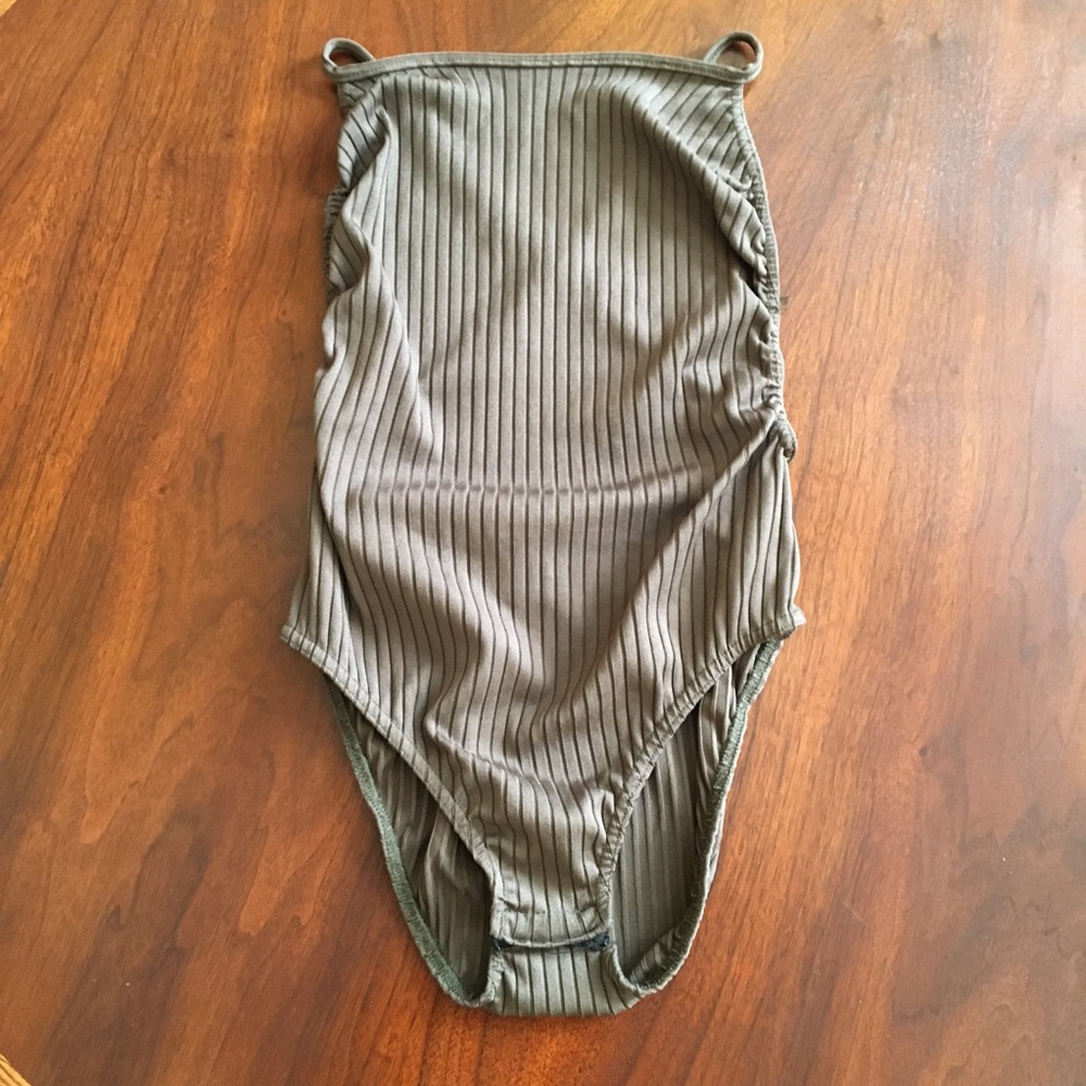 BOOHOO Olive BodySuit Size 8